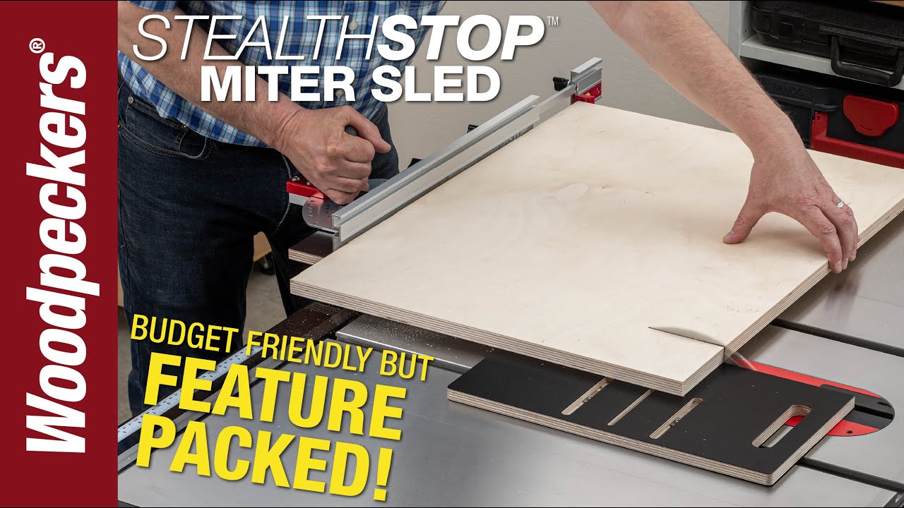 Load video: Woodpeckers StealthStop Miter Sled Video