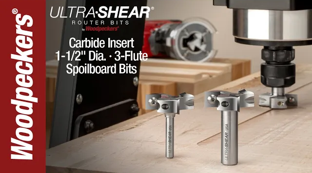 Ultra-Shear 1-1/2" Diameter Carbide Insert Spoilboard CNC Router Bit Video