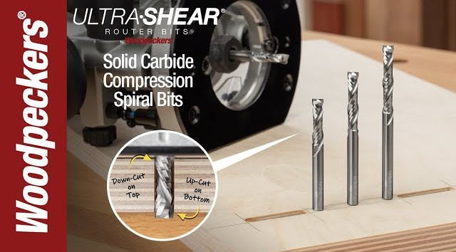 Ultra-Shear 1/4 Shank Solid Carbide Compression Router Bits Video
