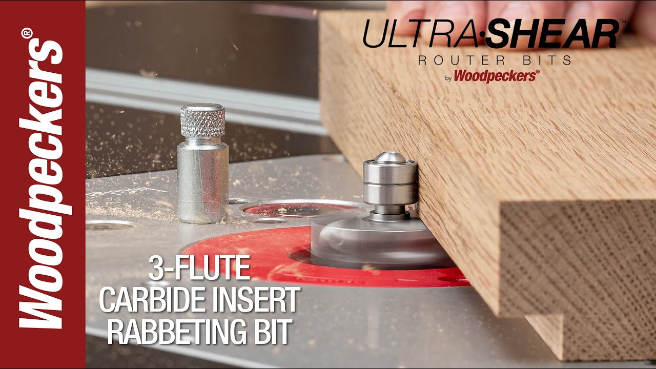 Load video: Ultra-Shear Carbide Insert Rabbeting Router Bit Video