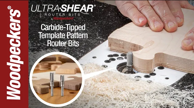 Ultra-Shear 1/4 Shank 3/8 Diameter Carbide Tipped Template Pattern Router Bits Video