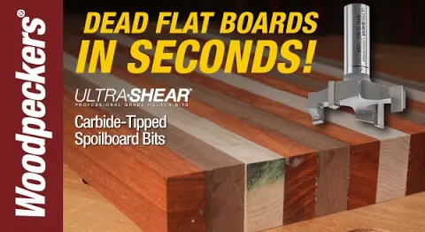 Ultra-Shear Carbide Tipped Spoilboard Slab Flattening Router Bit Video