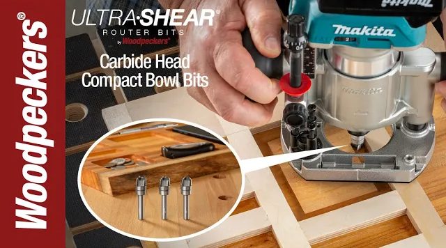 Load video: Ultra-Shear Compact Bowl Router Bits Video