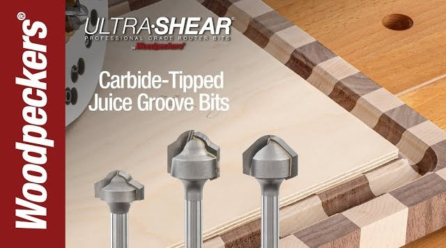 Ultra-Shear Juice Groove Router Bits - 2 Flute Carbide Tipped Video
