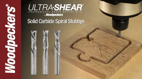 Load video: Ultra-Shear Square End Stubby CNC Router Bits Video