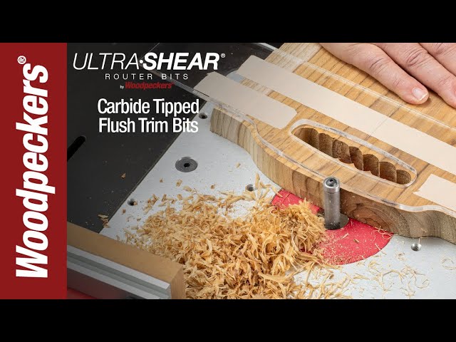 Load video: Ultra-Shear Carbide Tipped 1/2 Diameter Flush Trim Router Bits Video