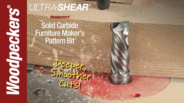 Ultra-Shear Furniture Makers Compression Pattern Router Bit Video