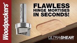 Load video: Ultra-Shear Hinge Mortising Router Bits Video