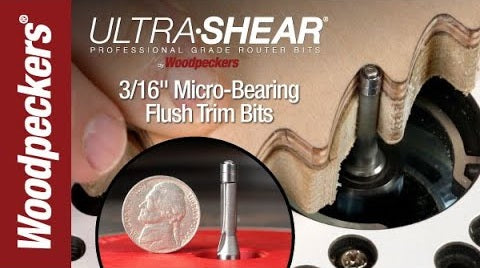 Load video: Ultra-Shear Carbide Tipped Micro-Bearing Flush Trim Router Bit Video