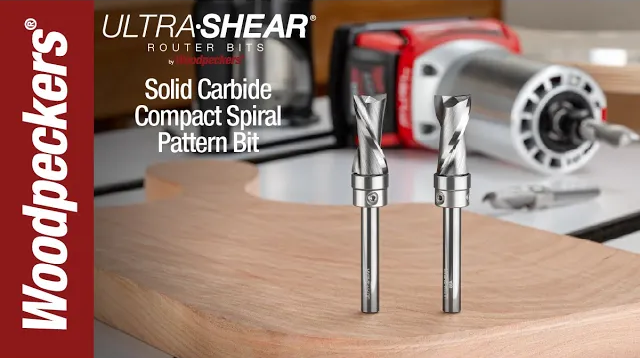 Load video: Ultra-Shear 1/4 Shank Solid Carbide Compact Spiral Pattern Router Bits Video