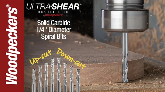 Load video: Ultra-Shear Solid Carbide 1/4 Shank 2-Flute Spiral CNC Router Bit Video