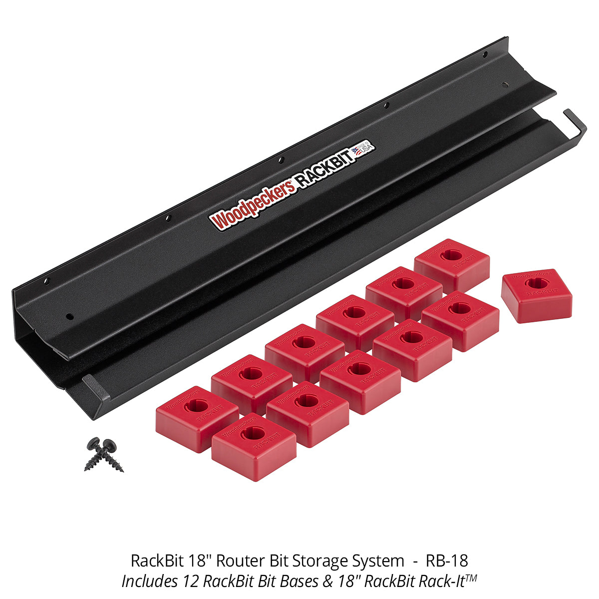 110-Hole Router Bit Storage Holder – Holds 1/4" & 1/2" Bits, 60 + 50 Capacity, Black High-Density Material