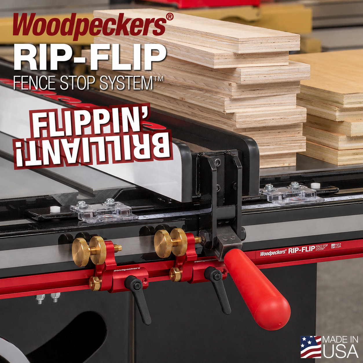 Rip-Flip Fence Stop System