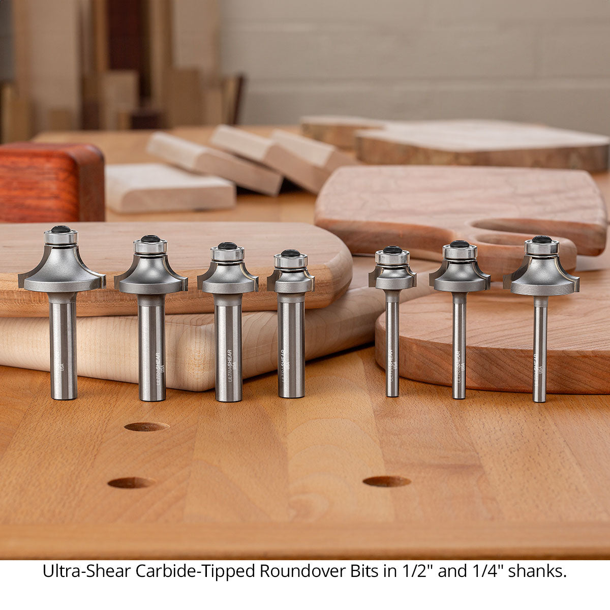 Roundover Router Bits - Carbide Tipped - 2 Flute