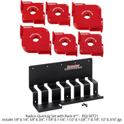 Radius Quick Jig - 6pc Set with Rack-It - CLOSEOUT