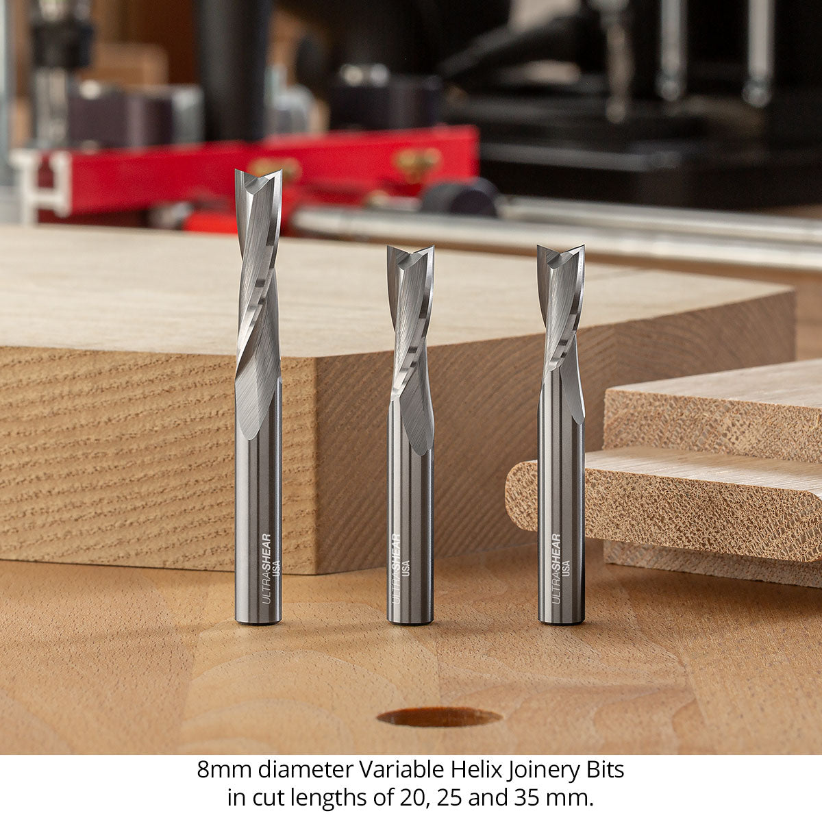 Variable Helix Router Bits - Up-Cut Spiral - Solid Carbide