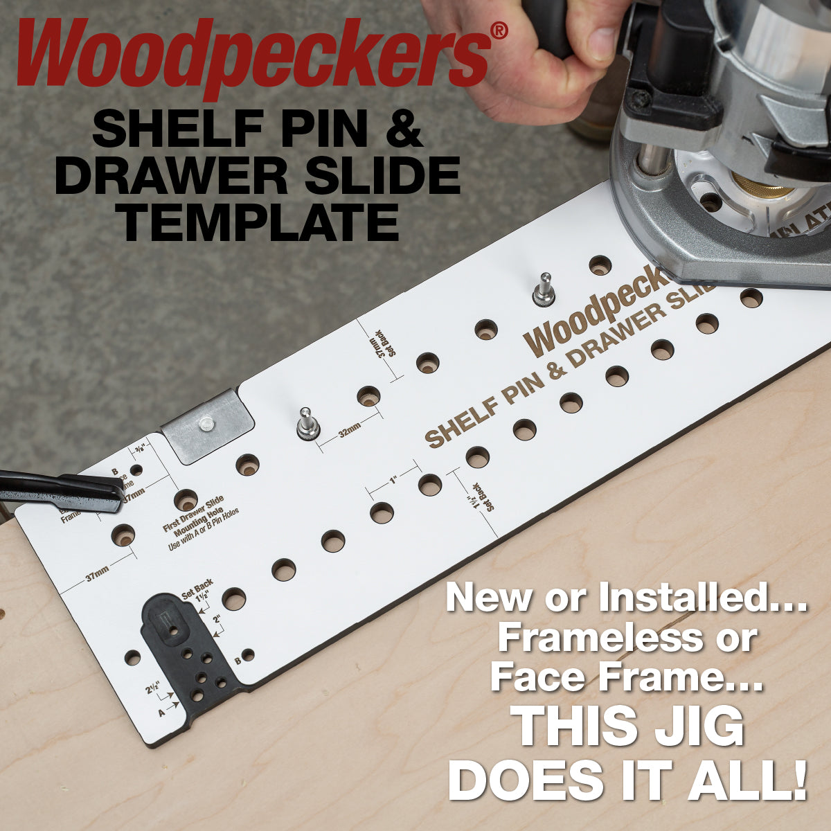 Shelf Pin and Drawer Slide Template