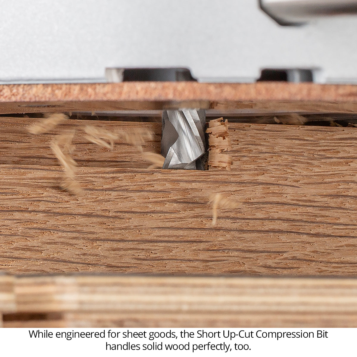 Mortising Compression CNC Router Bits - Short Up-Cut Design - Solid Carbide