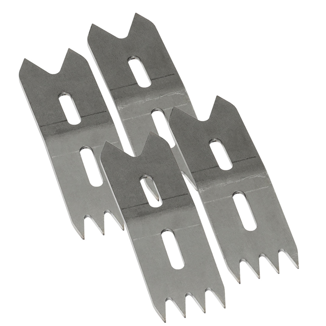 Four metal slab clamping dogs on a white background with product name and code.