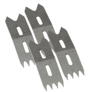 Four metal slab clamping dogs on a white background with product name and code.
