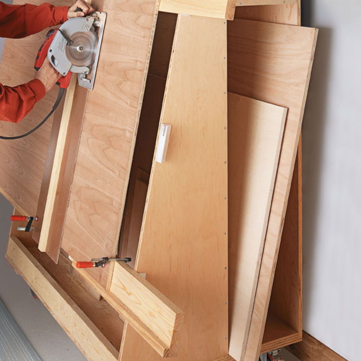 Woodsmith Panel-Cutting Lumber Cart Standard Plan & Premium Shop Drawings