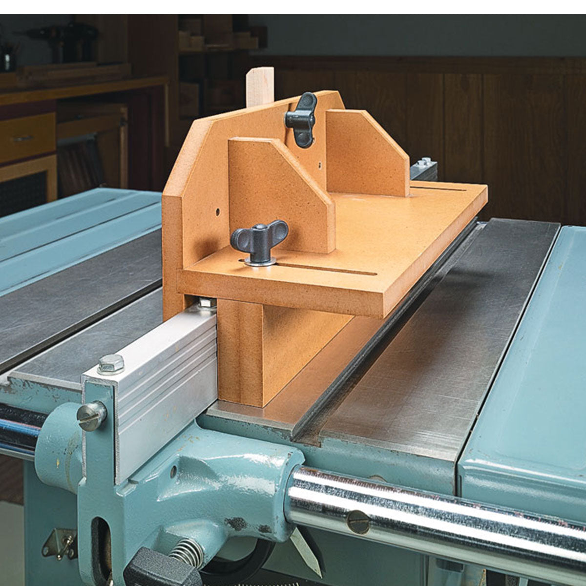 Woodsmith Adjustable Tenon Jig Standard Plan & Premium Shop Drawings