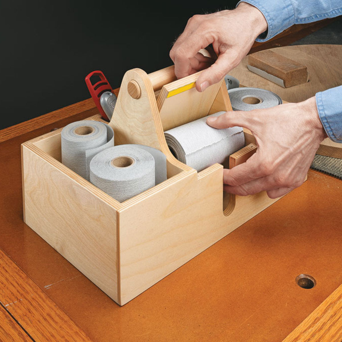 Woodsmith Top-Notch Sanding Tote Printed Standard Plan & Premium Shop Drawings
