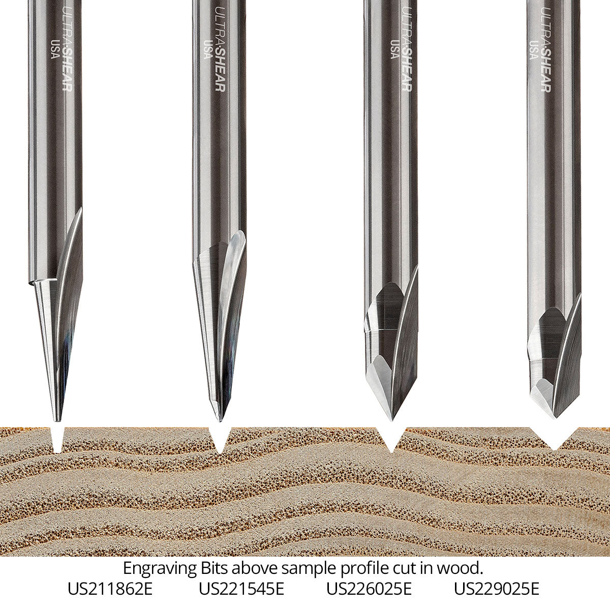Engraving Router Bits for Freehand Sign Making - Solid Carbide
