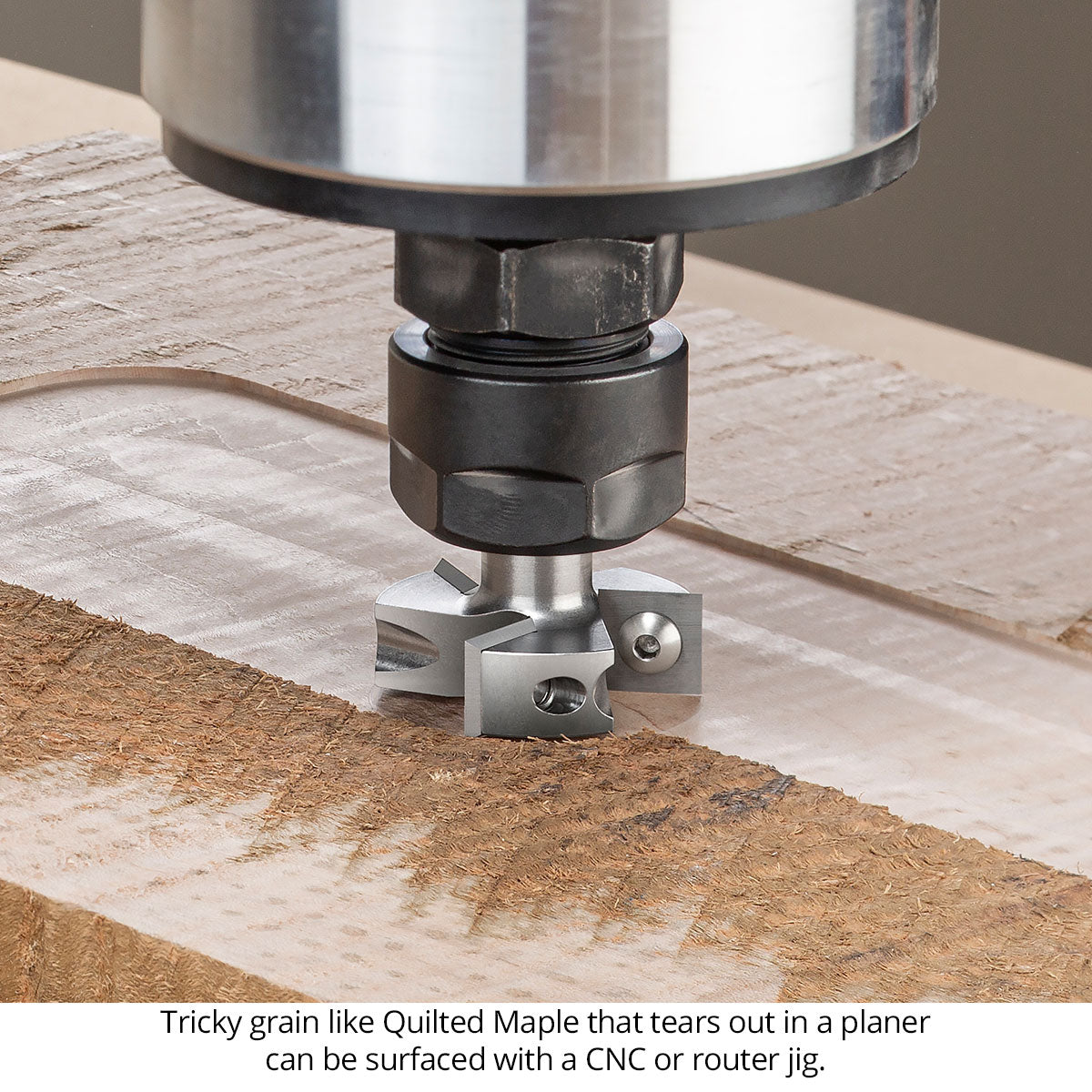 Spoilboard Router Bits - 1-1/2 Diameter - Carbide Insert - 3 Flute