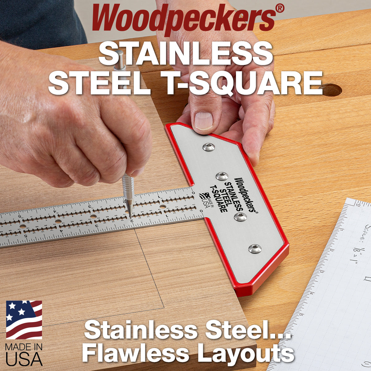 Stainless Steel Blade T-Square - Closeout