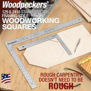 129 & 2418 Stainless Steel Framing Style Woodworking Squares Closeout