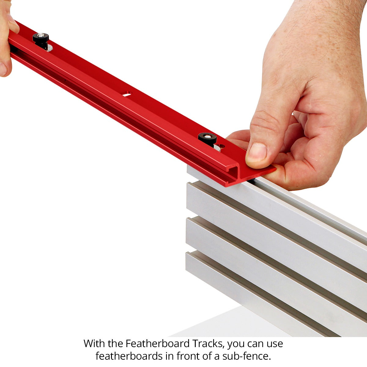 Optional 18" Feather Board Track Pair - OPEN BOX
