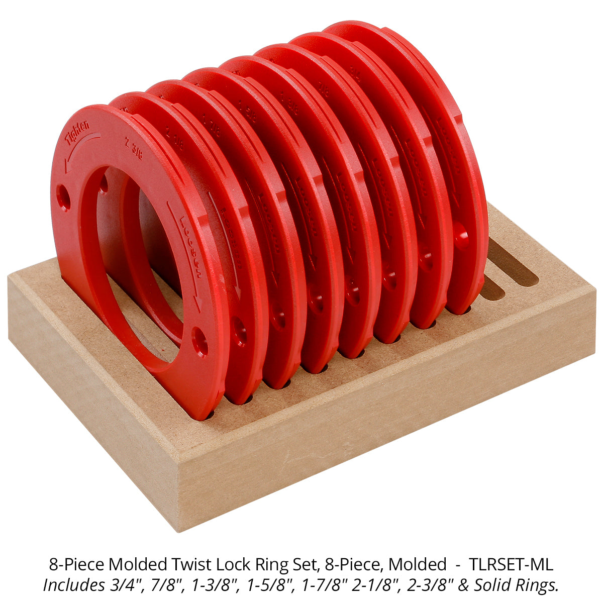 Twist Lock Rings 8 Piece Set