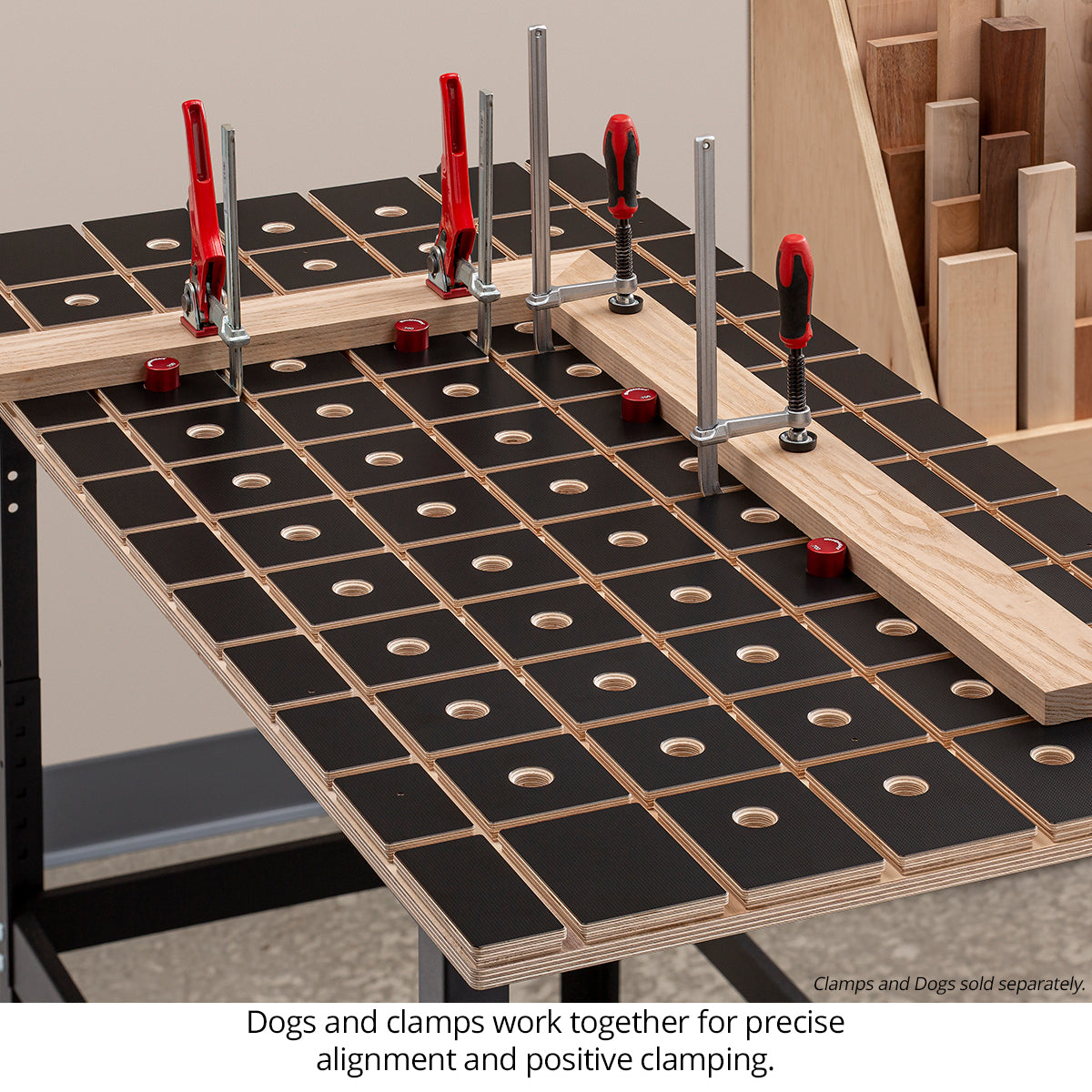 Track Clamp Bench Tops and Benches
