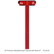 Precision Woodworking T-Square - 24 Inch with Rack-It - OPEN BOX