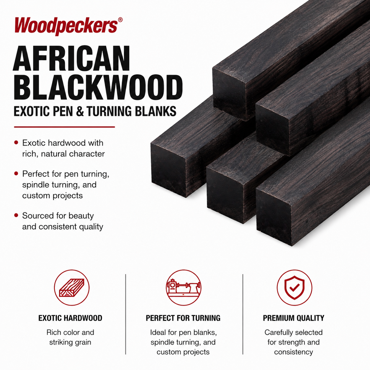 African Blackwood Exotic Pen & Turning Blanks