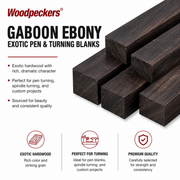 Gaboon Ebony Exotic Pen & Turning Blanks