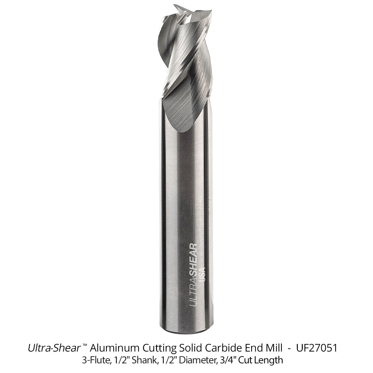 Aluminum Cutting Roughing and Finishing End Mills - Solid Carbide - 3 Flute