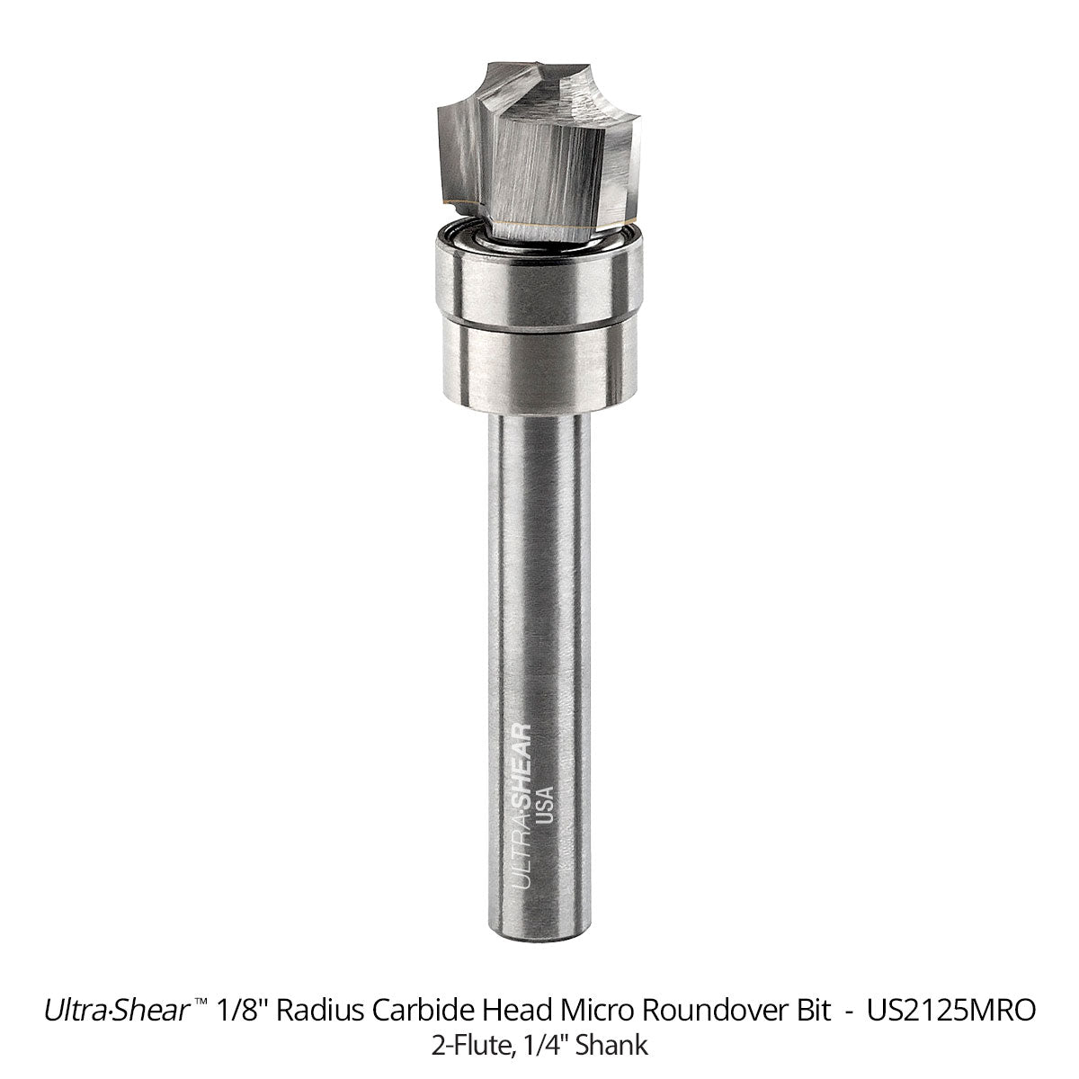 Micro Roundover Router Bits - Carbide Head - 2 Flute