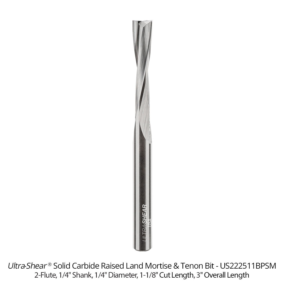 Raised Land Mortise and Tenon Router Bits - Solid Carbide