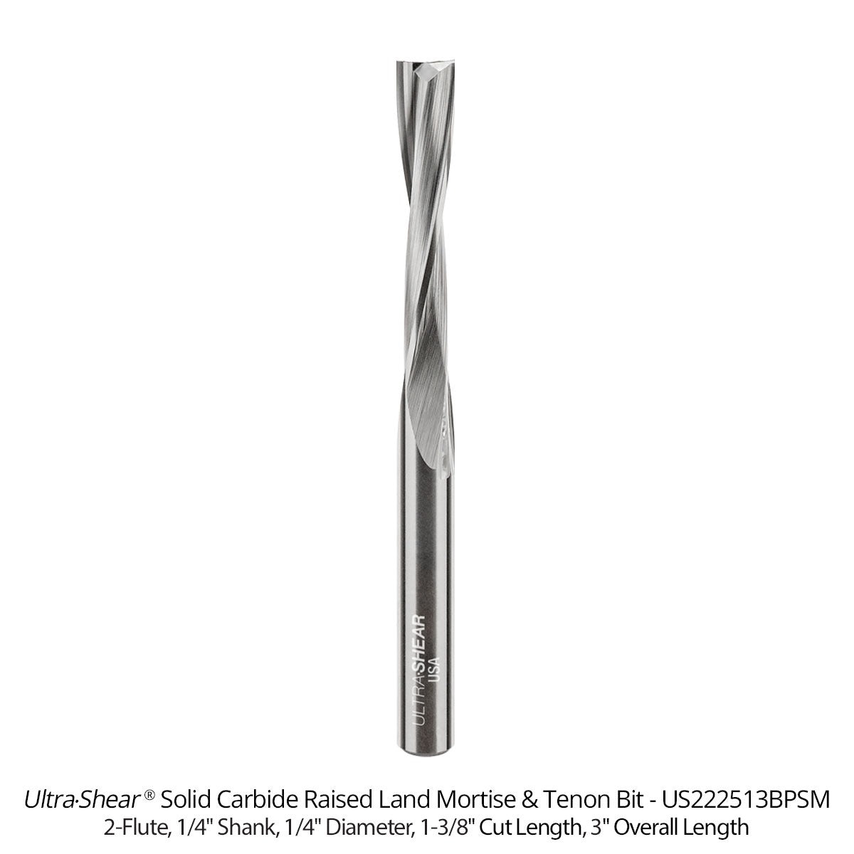 Raised Land Mortise and Tenon Router Bits - Solid Carbide