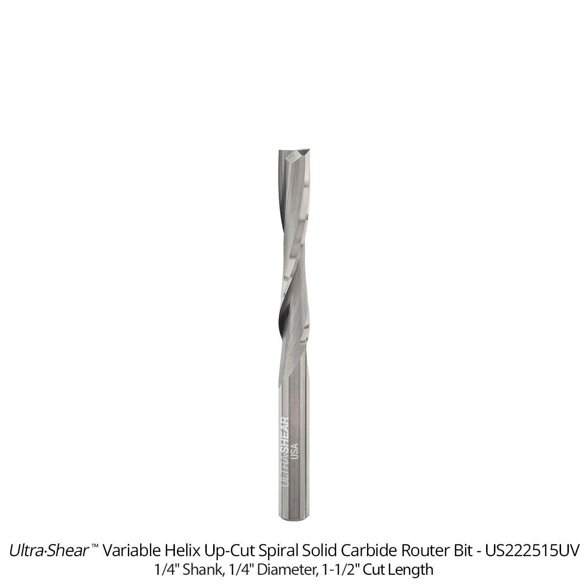 Variable Helix Router Bits - Up-Cut Spiral - Solid Carbide