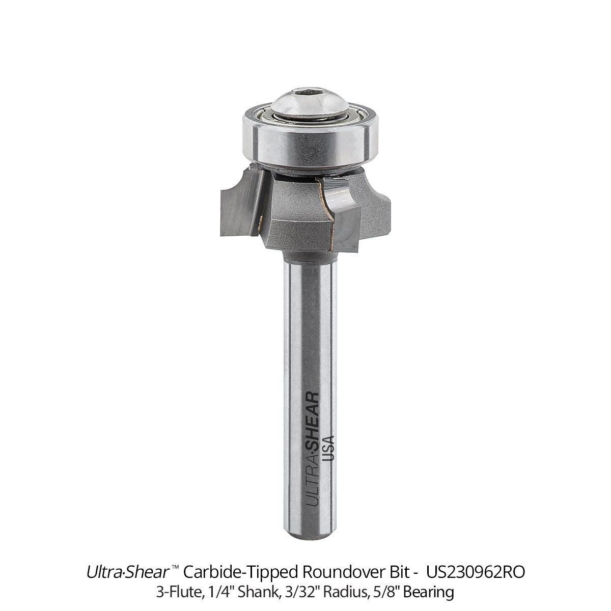 Roundover Router Bits - Carbide Tipped - 3 Flute