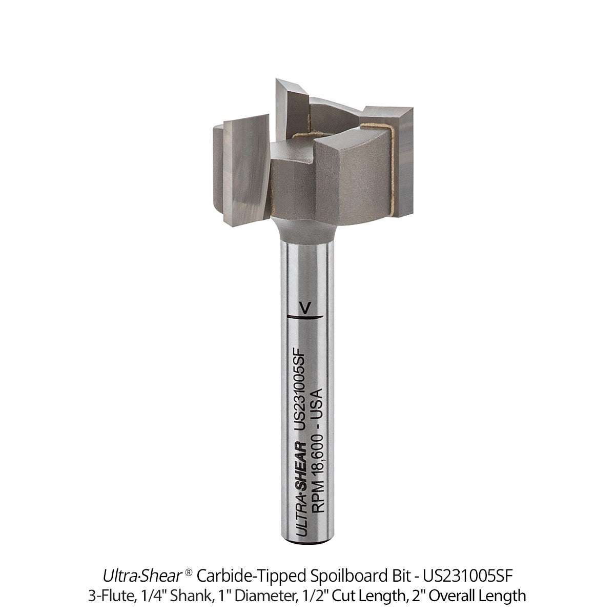 Spoilboard Router Bits - Carbide Tipped