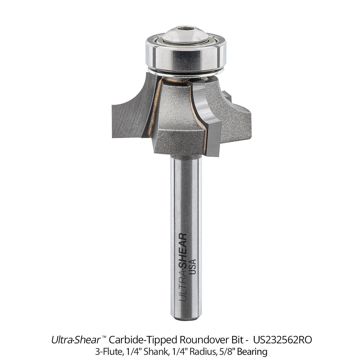 Roundover Router Bits - Carbide Tipped - 3 Flute