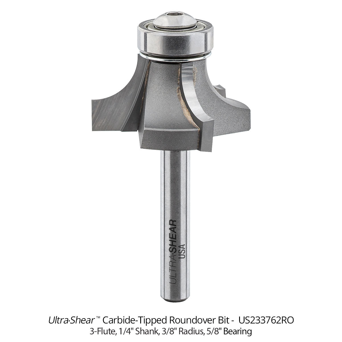 Roundover Router Bits - Carbide Tipped - 3 Flute