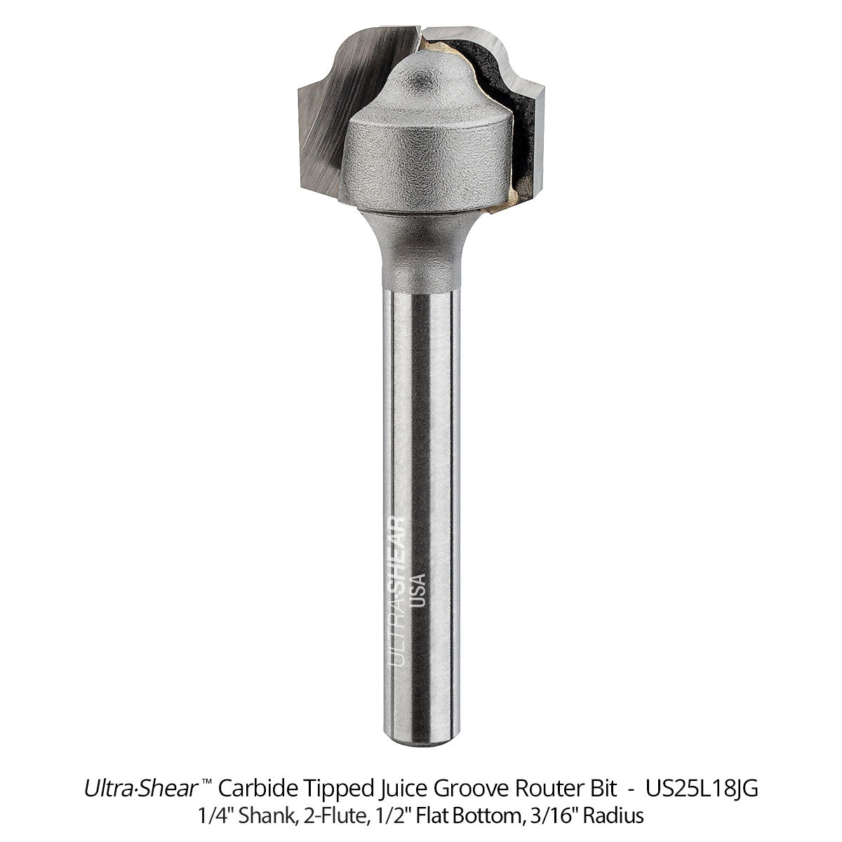 Budd&joey ブージートーピード Juice Groove Router Bits | Carbide Tipped | 1/4 SH | Flat Bottom