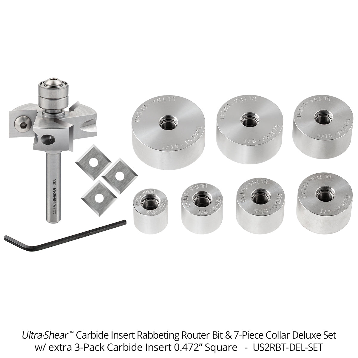 Rabbeting Router Bits - Carbide Insert