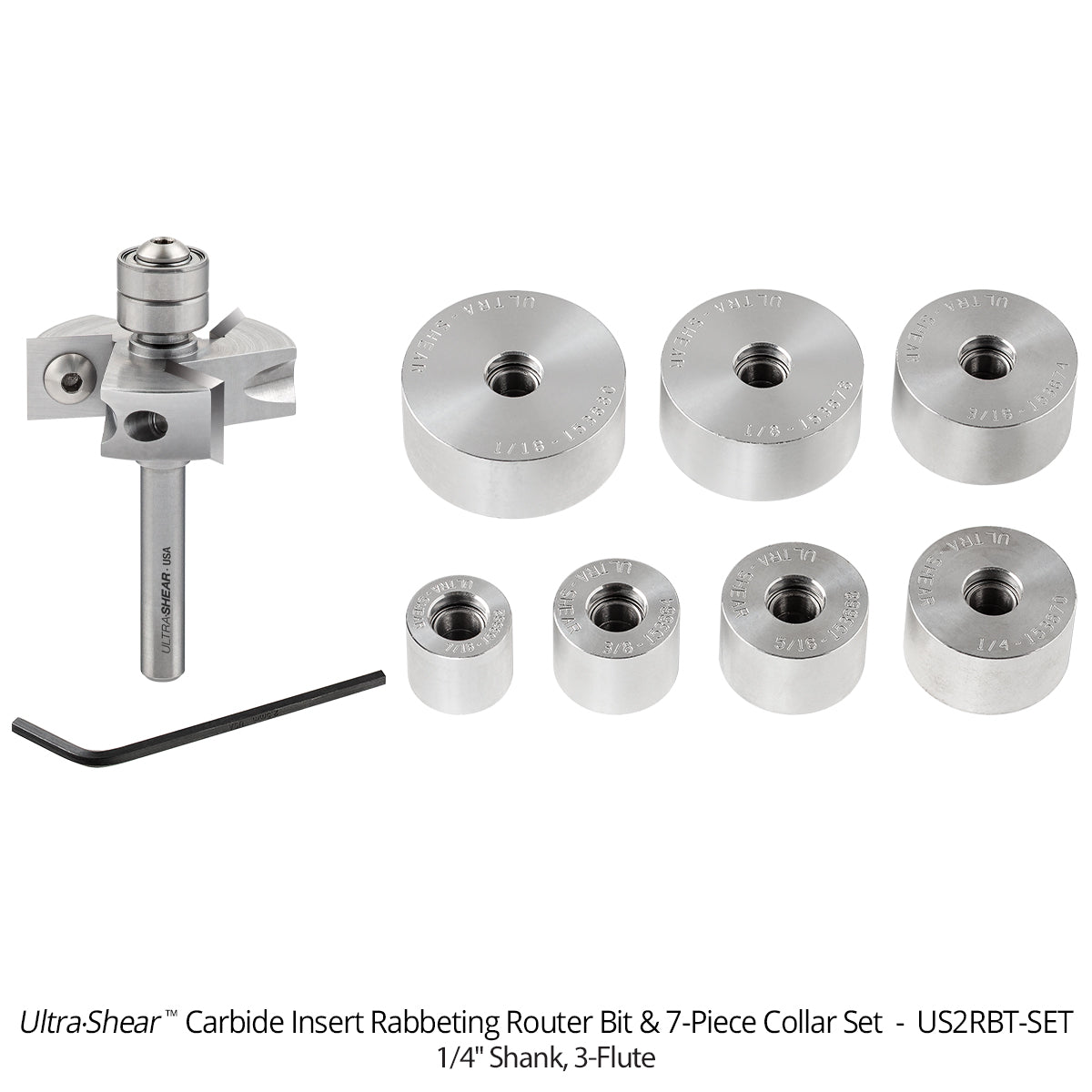 Rabbeting Router Bits - Carbide Insert