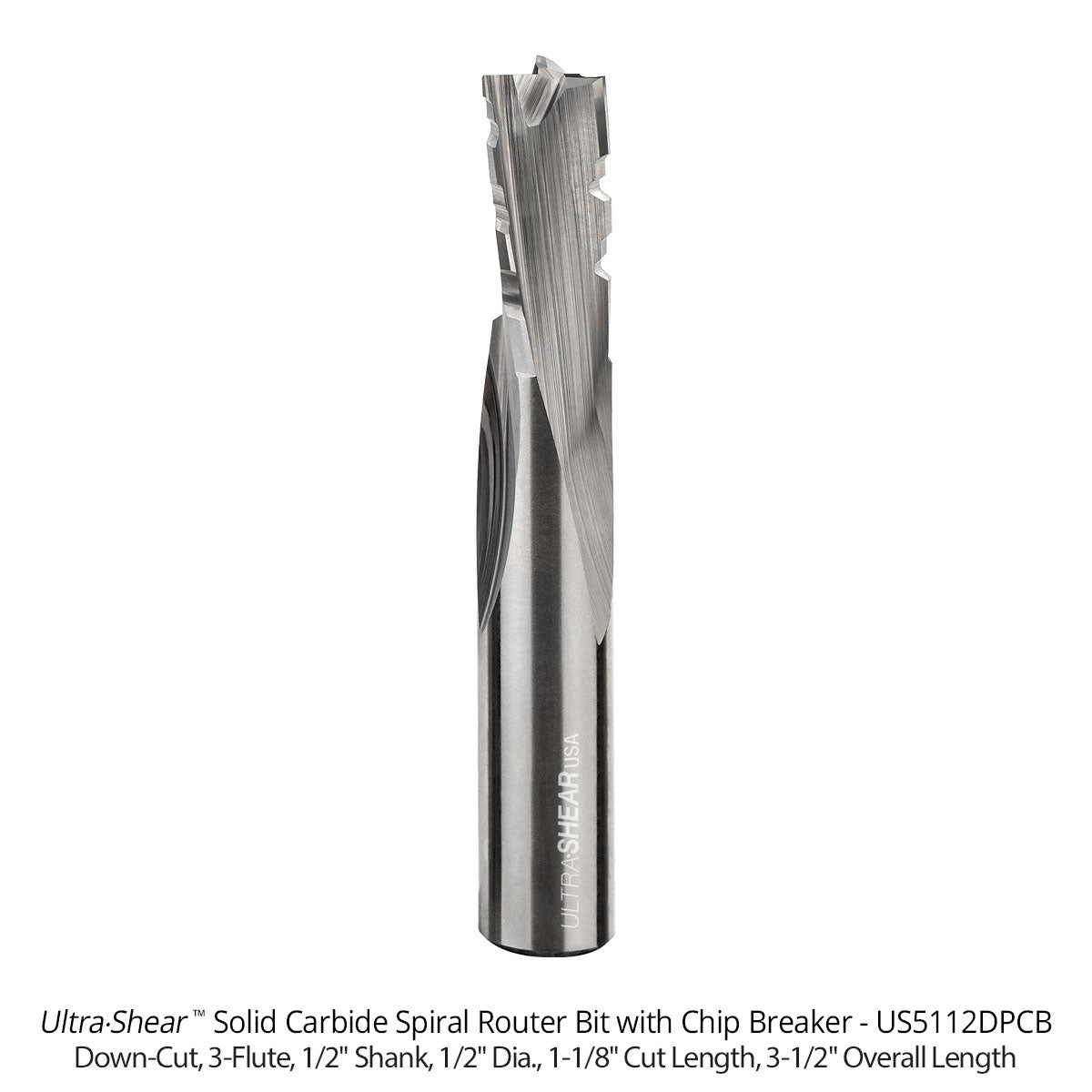 Phenolic Chip Breaker Router Bits - Super-C Solid Carbide - 3 Flute